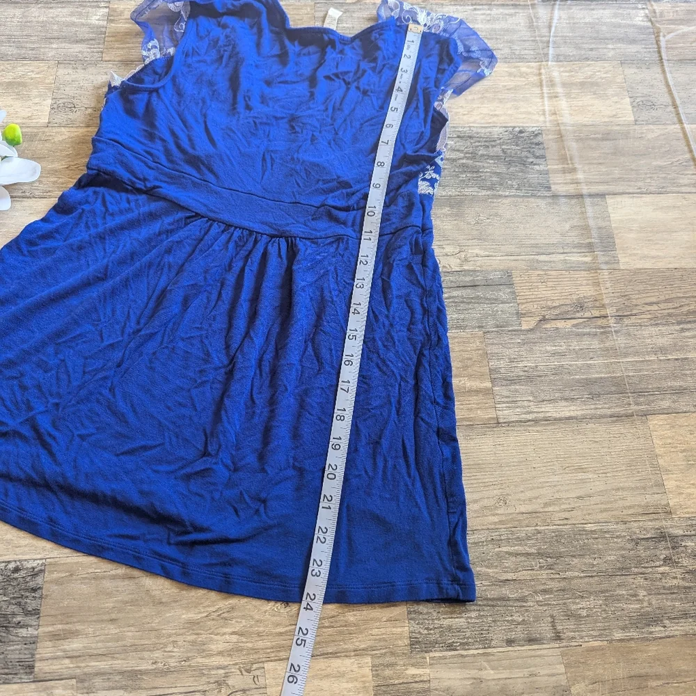 Soma royal blue sleep tank pajama top size M GUC - Picture 5 of 6